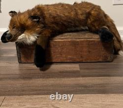 Ditz Designs Red Fox Handmade 32 Plush Stuffed Animal Realistic Life Like EUC