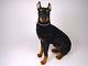 Doberman Pinscher By Piutre, Hand Made In Italy, Plush Stuffed Animal Nwt