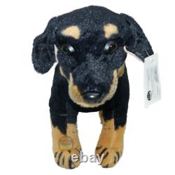 Doberman Puppy Soft Teddy Bear Toy Plush Cuddly Dog 33cm Kids New Xmas Gift