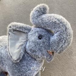 Douglas Cuddle Toys Elephant Plush VTG 1990 USA Tuskless Stuffed Animal 16