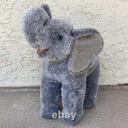 Douglas Cuddle Toys Elephant Plush VTG 1990 USA Tuskless Stuffed Animal 16