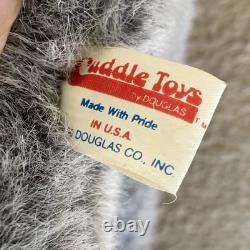 Douglas Cuddle Toys Elephant Plush VTG 1990 USA Tuskless Stuffed Animal 16