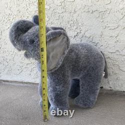 Douglas Cuddle Toys Elephant Plush VTG 1990 USA Tuskless Stuffed Animal 16