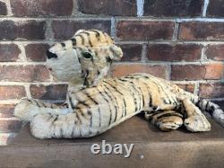 Early vintage 60's Douglas Cuddle Toys Bengal Tiger Plush Stuffed Animal Toy