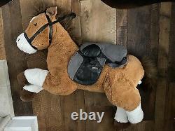 Extra Large Horse Plush With Saddle 50x40 Rare Stuffed Animal Hugfun Intl