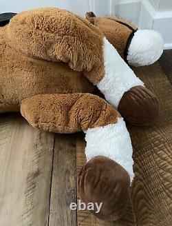 Extra Large Horse Plush With Saddle 50x40 Rare Stuffed Animal Hugfun Intl