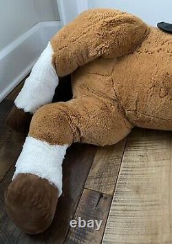 Extra Large Horse Plush With Saddle 50x40 Rare Stuffed Animal Hugfun Intl