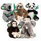 Fao Schwarz Planet Love 10 Animal Plush Lot Koala Monkey Panda Sloth Elephant