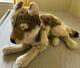 Fao Schwarz The 2007 18 Plush Tan Furry Realistic Wolf Collectible With Tags