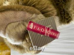 FAO Schwarz THE 2007 18 Plush Tan Furry Realistic Wolf Collectible with Tags
