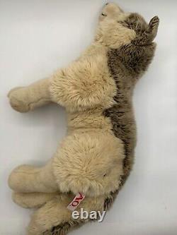 FAO Schwarz Wolf Tan Brown Biege Husky Plush stuffed animal rare Toys R Us 2013