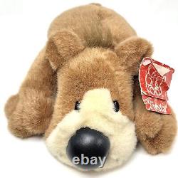 FIESTA Wilbear Pillow Plush Brown Bear Stuffed Animal 17 TAGS Big NOSE 1996 RARE