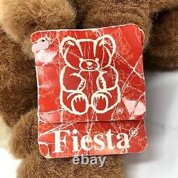 FIESTA Wilbear Pillow Plush Brown Bear Stuffed Animal 17 TAGS Big NOSE 1996 RARE