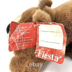 FIESTA Wilbear Pillow Plush Brown Bear Stuffed Animal 17 TAGS Big NOSE 1996 RARE