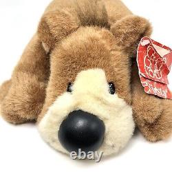 FIESTA Wilbear Pillow Plush Brown Bear Stuffed Animal 17 TAGS Big NOSE 1996 RARE