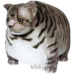 Fatty Zoo Cat silver tabby Stuffed Animals Japan Kawaii Neko 16 inches new JAPAN