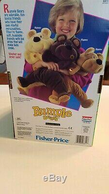 Fisher Price Rumple Bear Tan Plush Floppy Toy Vintage 1993 NEW IN BOX