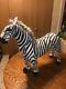 Giant! 29 Zebra Plush Toy Stuffed Animal Black White Stripe Standing Horse Pony