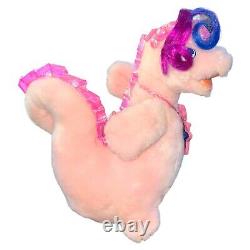 Galoob 1995 Happy Ness Secret Of The Loch Pink Dragon Stuffed Animal Plush