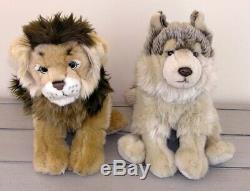 Ganz Signature Webkinz TIMBER WOLF & LION Plush Stuffed Animals