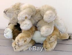 Ganz Signature Webkinz TIMBER WOLF & LION Plush Stuffed Animals