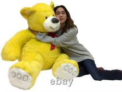 Giant 5 Foot Yellow Teddy Bear Soft Big Plush 60 Inch Stuffed Animal Made in USA