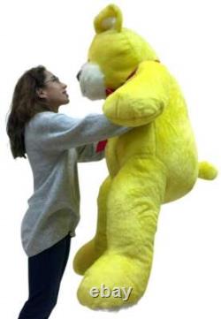 Giant 5 Foot Yellow Teddy Bear Soft Big Plush 60 Inch Stuffed Animal Made in USA