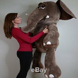 Giant Animal Stuffed Elephant Soft Plush Toy For Kid Bedroom Huge Pillow Big 5FT