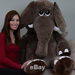 Giant Animal Stuffed Elephant Soft Plush Toy For Kid Bedroom Huge Pillow Big 5FT