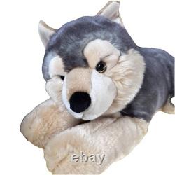 Giant Aurora Plush Wolf Stuffed Animal 26