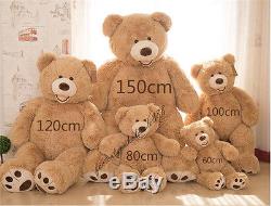 Giant Big Huge USA Teddy Bear Plush Stuffed Animal Toys Doll Valentine Xmas Gift