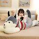 Giant Long Husky Dog Plush Stuffed Toys Animal Pillow Cushion Bed Decor Gift New