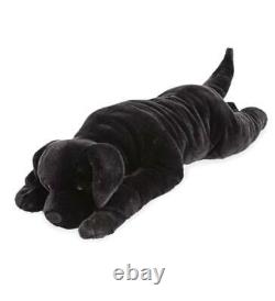 Giant Plush Black Lab Retriever Large Body Pillow Soft Stuffed Animal Toy 48in L