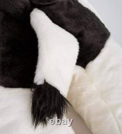 Giant Plush Cow Body Pillow Stuffed Toy Animal Soft Furry 48 Long Black White