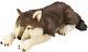 Giant Plush Wolf Soft Body Pillow Large Realistic Stuffed Animal Toy 30 X 10