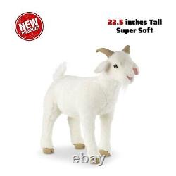 Giant Stuffed Goat 22.5 Tall Realistic Big Soft Plush Animal Toy Birthday Gift