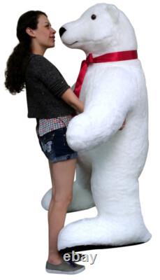Giant Stuffed Polar Bear 5 Feet Tall Huge Stuffed Animal Made in USA America