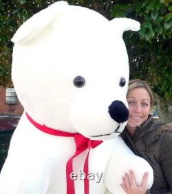 Giant White Teddy Bear 6 Feet Tall Soft Plush Huge Stuffed Animal Made in USA