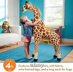 Gigantic Stuffed Giraffe Animal Plush Kids Toy 57.5 Tall Lifelike LG Soft Jumbo