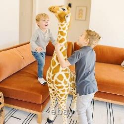 Gigantic Stuffed Giraffe Animal Plush Kids Toy 57.5 Tall Lifelike LG Soft Jumbo