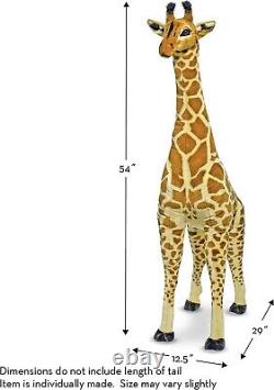 Gigantic Stuffed Giraffe Animal Plush Kids Toy 57.5 Tall Lifelike LG Soft Jumbo