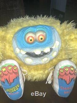 Gigglee Eyes Rare 1988 Plush Monster Doll (YELLOW)