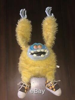 Gigglee Eyes Rare 1988 Plush Monster Doll (YELLOW)