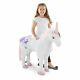 Girl Unicorn Plush Toy Stuffed Soft Kids Cuddly Animal 3ft Tall Surface Washable