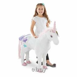 Girl Unicorn Plush Toy Stuffed Soft Kids Cuddly Animal 3ft Tall Surface Washable