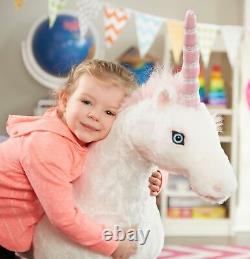 Girl Unicorn Plush Toy Stuffed Soft Kids Cuddly Animal 3ft Tall Surface Washable