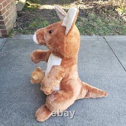 Goffa Jumbo Child Size Kangaroo & Baby Joey In Pouch 31 Plush Stuffed Animal