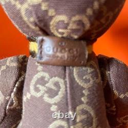 Gucci Teddy Bear Plush Toy Stuffed Animal GG Logo Pattern Monogram Brown