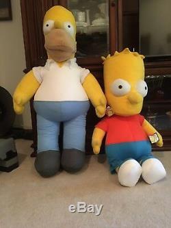 HOMER and Bart SIMPSON Rare 4 Foot Tall Life Size Plush Stuffed Animal Toys