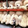 Huge Giant Teddy Bear High Quality Plush Life Size Animal80-260cn No Stuffing